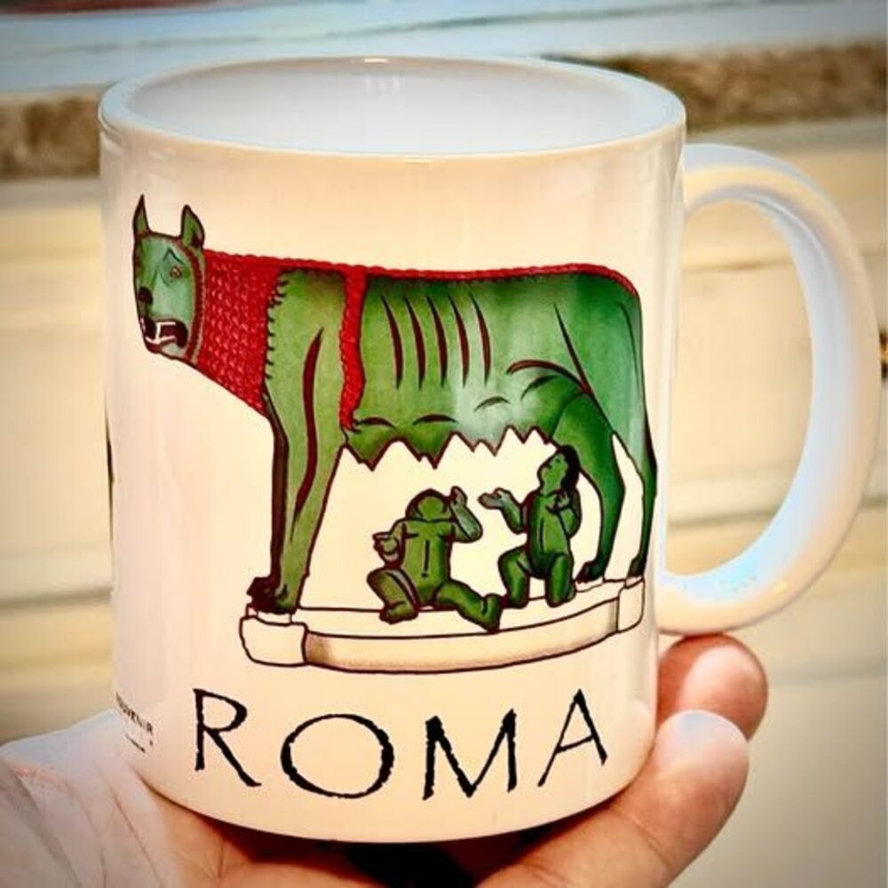 Roma Italy Capitoline Wolf Souvenir Coffee Mug – Romulus & Remus